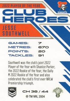 2023 NRL Traders Titanium - Club Heroes #CH38 Jesse Southwell Back